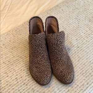 Lucky Brand Leopard Print Ankle Booties - Brown/Black